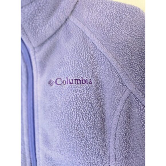 Columbia Jacket Girl's XXS Light Purple Benton Springs Fleece Coat Full Zip Fall - Picture 3 of 10